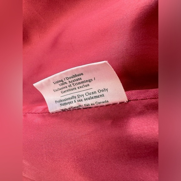 Danier Leather - Suede Jacket & Pencil Skirt Set - Bright Pink - Size 6 - Picture 12 of 15